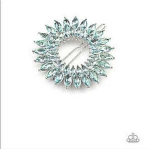 Paparazzi Flauntable Fireworks Blue Rhinestone Hair Clip 💎NEW RELEASE 2021💎